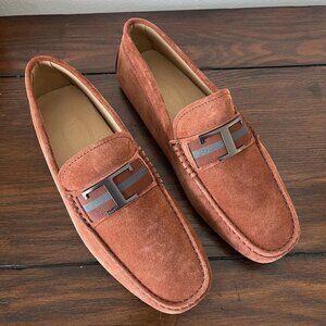 Tod's Men's Rust Suede CA75 Nastro Gommini 122 Shoe, sz US7.5 XXM0GW0CT50RE0S204